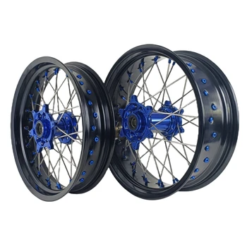 Supermoto wheels 17 High Performance Front And Rear Factory Product 7075 Aluminum alloy TM EN MX SMR125-530 FT300 450 530