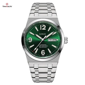 OEM Polygonal Cutting Business Watch Design Custom LOGO Japan NH36 Movement Automatic Mechanical Men Watch with Day Display