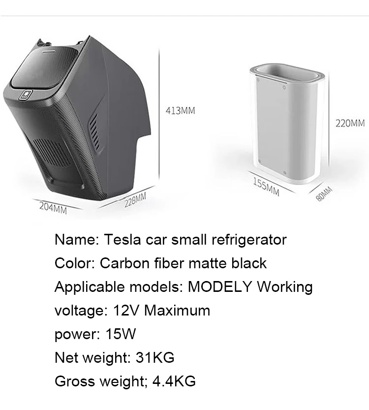 35qt Ca Efigeato Fo Tesla Model Y, Potable Coole