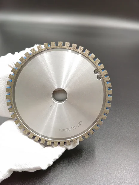 Полносегментные шлифовальные круги с ЧПУ профиль алмазный шлифовальный круг внутренним охлаждением для стекла