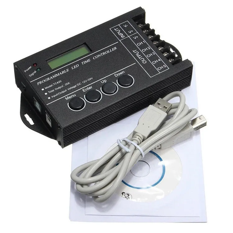 Lighting Timer Dimmer Led Wifi Controller TC420 Software Programmable With USB Cable CD ROM
