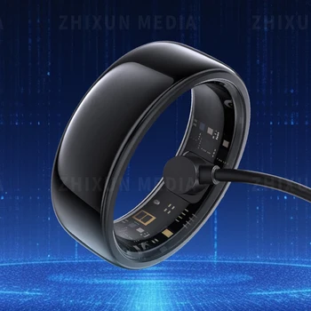 IP68 Waterproof Smart Ring Magnetic Connector Electronic Fitness Health Ring With HRV Tracker SDK