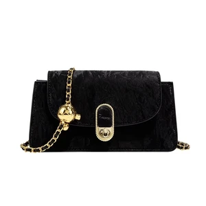 2026 New PU One-Shoulder Crossbody Bag Small Square Female Chain Simple Texture Waterproof Net Red Western Ladies Summer Spring