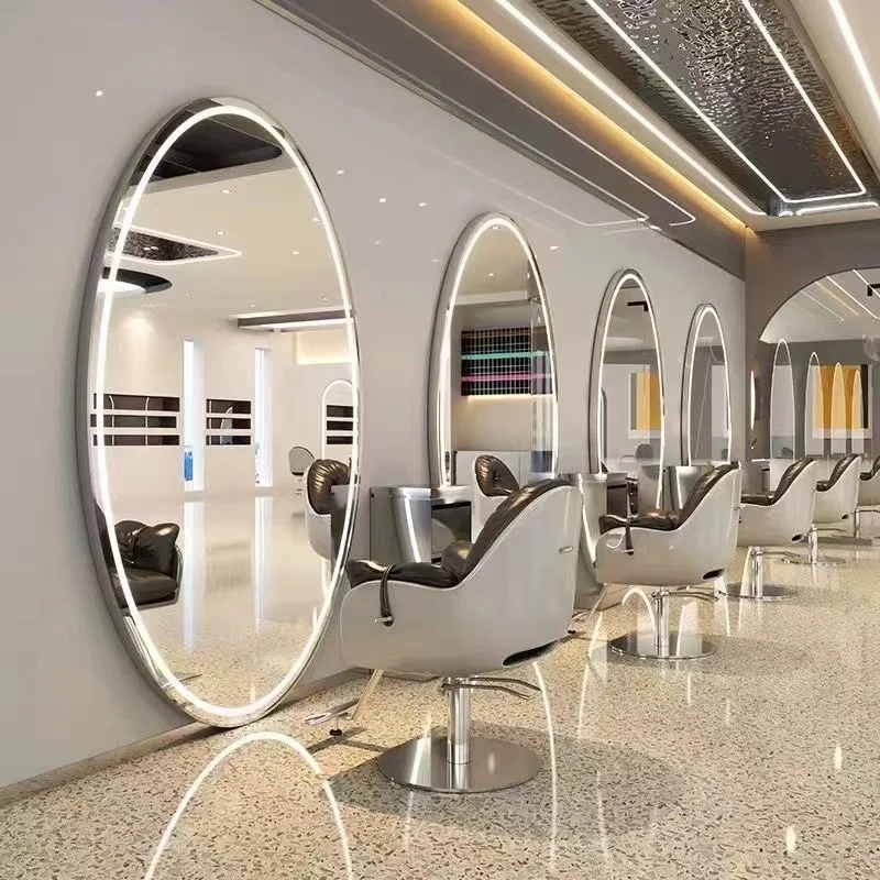 Salón de belleza Muebles Peluquería Espejos LED espejo de berlina con  Estaciones de iluminación peluquería Estación de maquillaje espejo - China Peluquería  Espejos para la Venta, Espejos Salón de Cabello