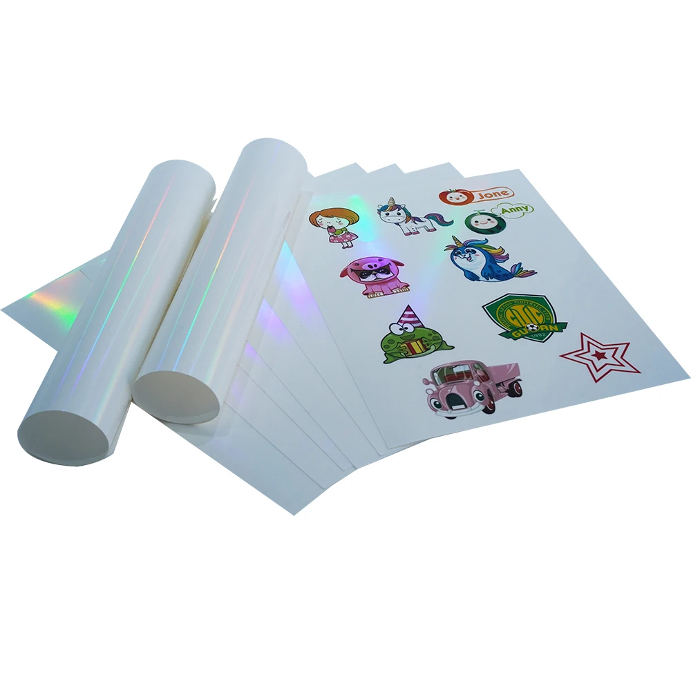 Carta Sticker Impermeabile Glossy Inkjet Laser 20 Fogli Adesivi Vinile Olografico Koala - Impermeabili, Per Stampanti Inkjet E Laser Siser Easy Color Stampabile