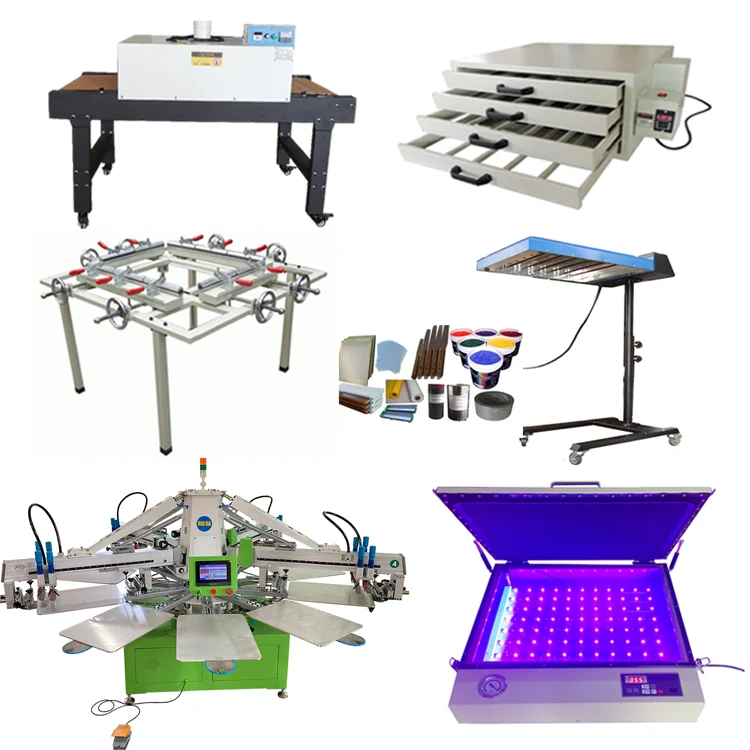 High Productive Industry 4 Color 10 Station Full Kits Carousel Octopus Automatic Silk Screen Printing Machine Press Machine