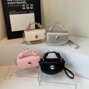 2026 New Arrival Sweet Lady's Crossbody Bags Candy Color Lady's Handbags Flap Semi-round Bags for Woman
