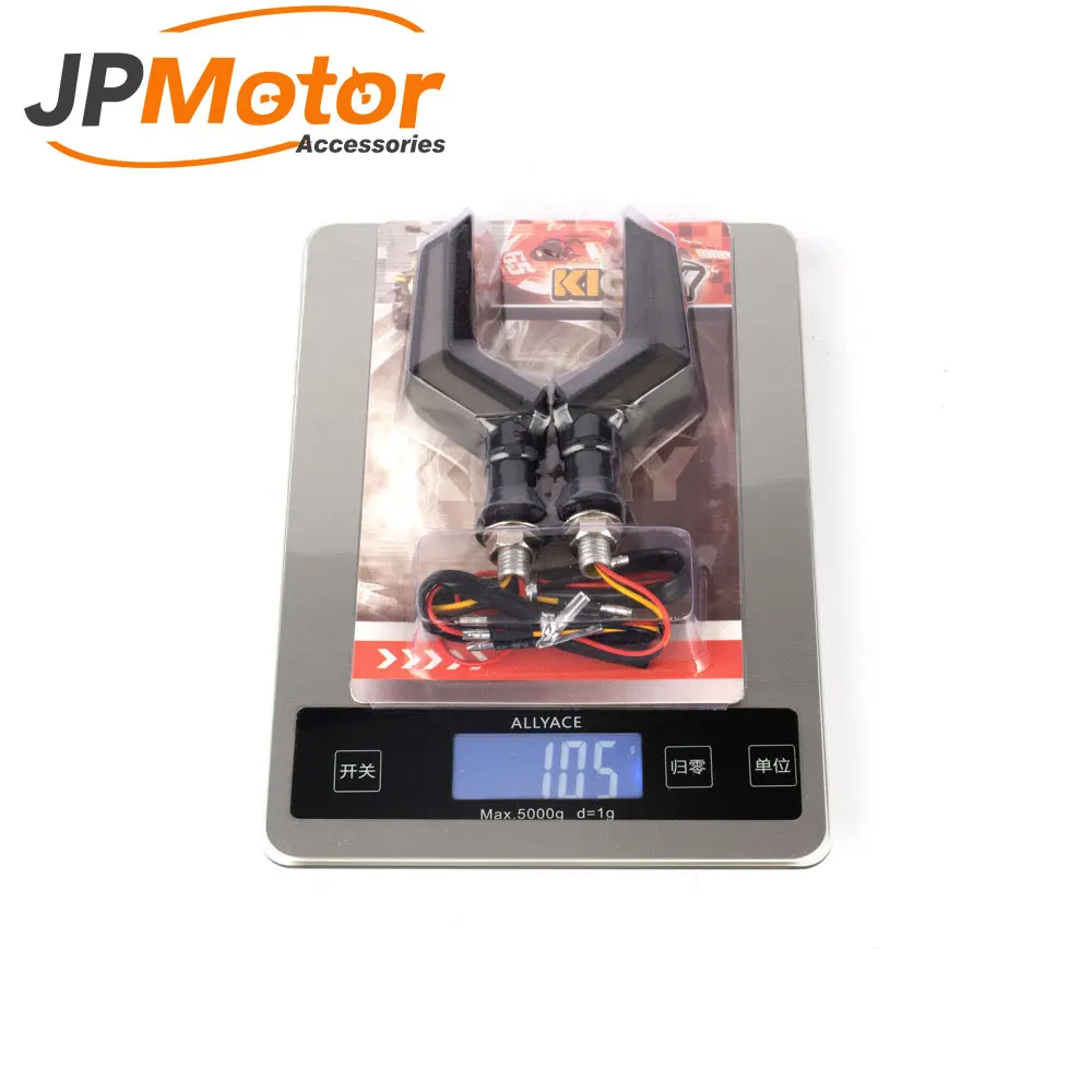 Светодиодный сигнал поворота для мотоцикла водонепроницаемый универсальный фонарь с желтым лезвием 2