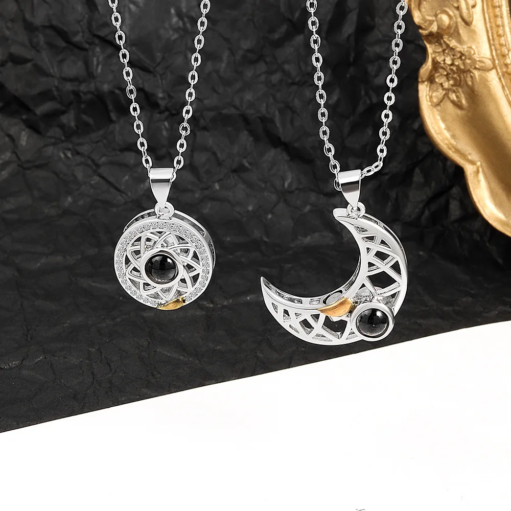Fashion Hot Sale Zircon Sun Moon 