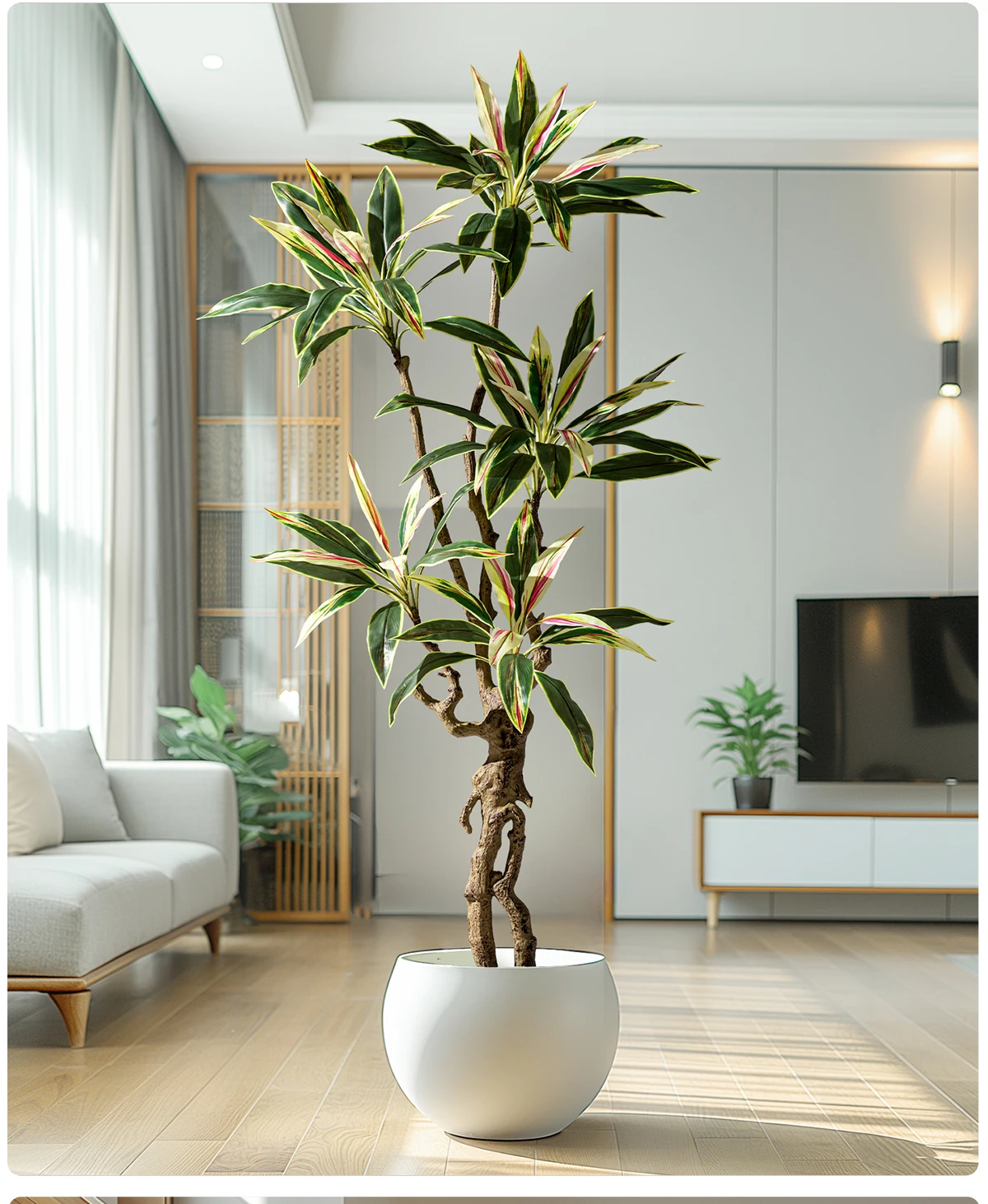 Natural Style Large Artificial Brazilian Ironwood Green Tree Plastic Decorative Greenery Olive Bonsai Pot Decorative Outdoor supplier