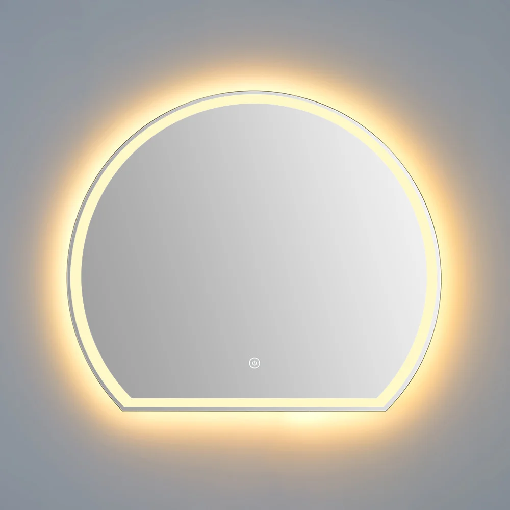 product amaze modern home decor round smart espejo inteligente bath mirror with touch switch anti fogging front lights or back for hotel-64