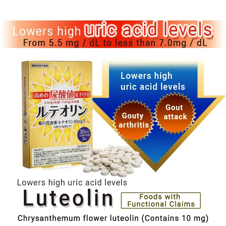 Lower Uric Acid Levels Chrysanthemum Luteolin Raw Materials Home Care
