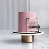 Topper per Torta con Cornice Quadrata in Oro Rosa