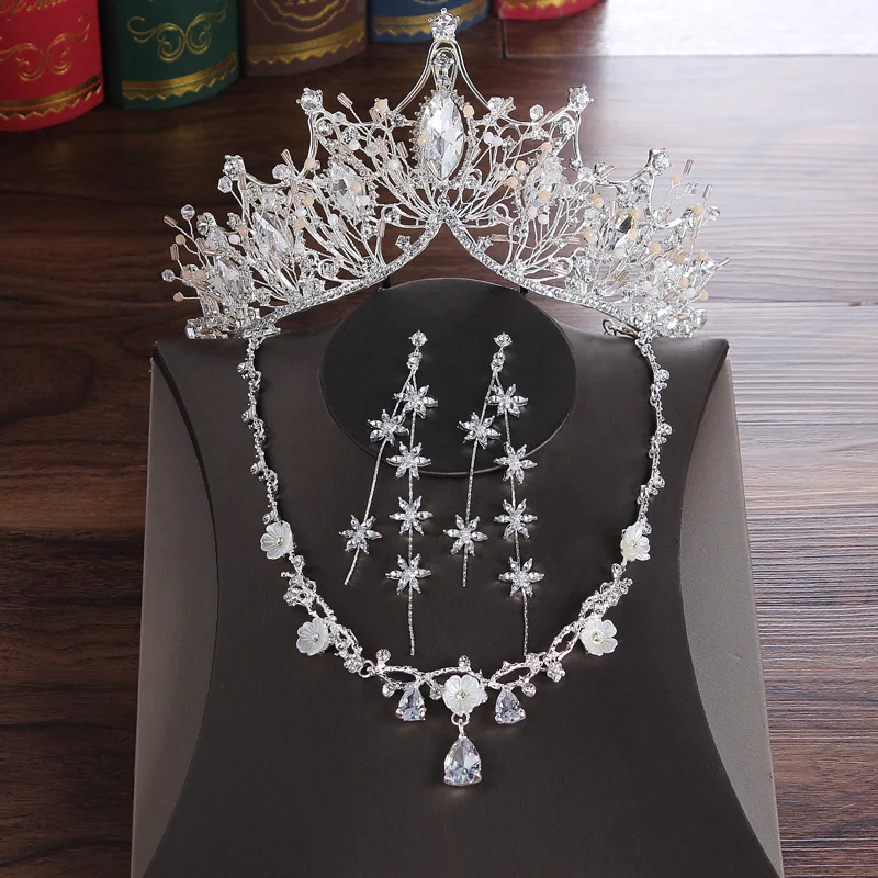 EVER FAITH Parure de bijoux de mariage pour mariée avec collier, boucles d' oreilles et bracelet en cristal autrichien, cristal EVER FAITH Parure de bijoux de mariage pour mariée avec collier, boucles d' oreilles et bracelet en cristal autrichien, cristal