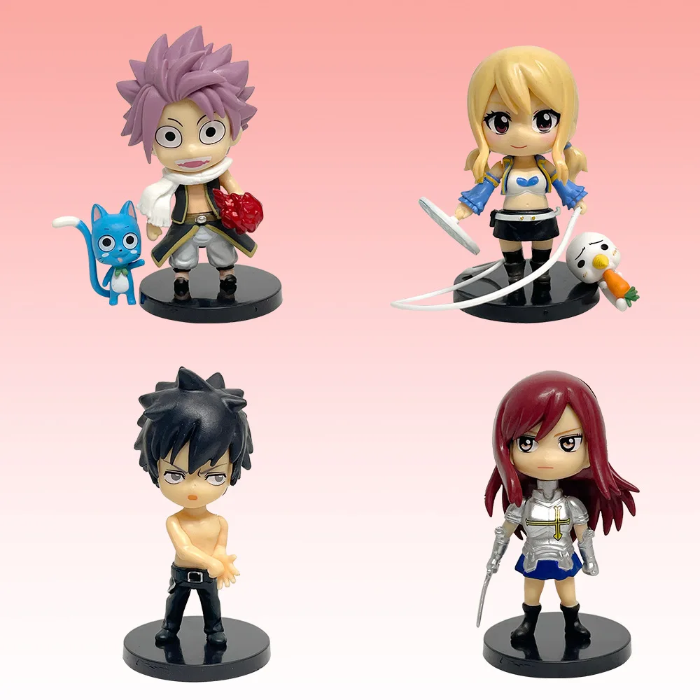 フィギュアまとめ売り11個　Anime Figures 11CM Anime Figure Set - Natsu, Lucy, Erza from Fairy Tail