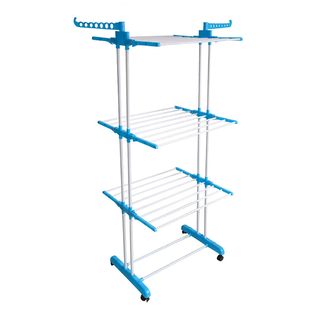 4 Tier Deluxe Large Plastic Lidl Tower Winged Clothes Drying Rack Airer ...