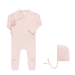 High Quality Baby Cotton Solid Color Triangle Climbing Suit Baby Romper Clothes Onesie Baby Clothes with Hat