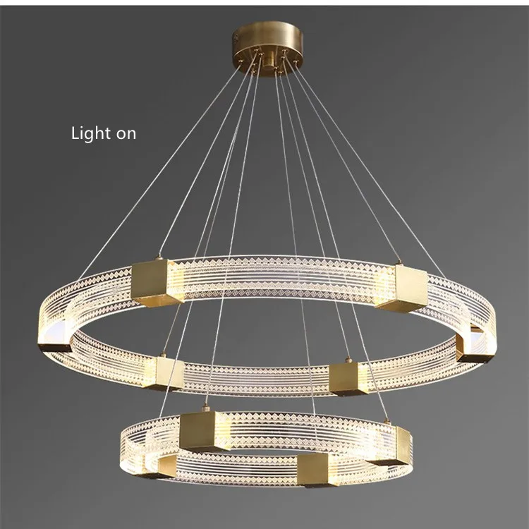 Modern Chandelier Pendant Lamp Circle Pendant Light Nordic living room acrylic chandelier light
