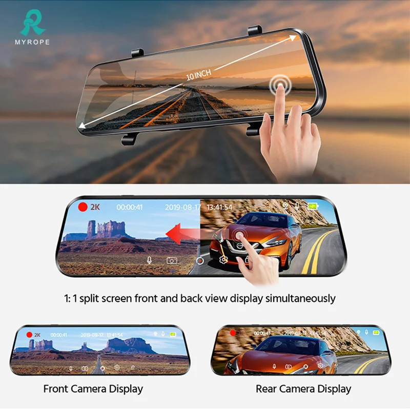 MVR Dash Camera Parking Monitor System spy Recording for Car 2K Senor Device