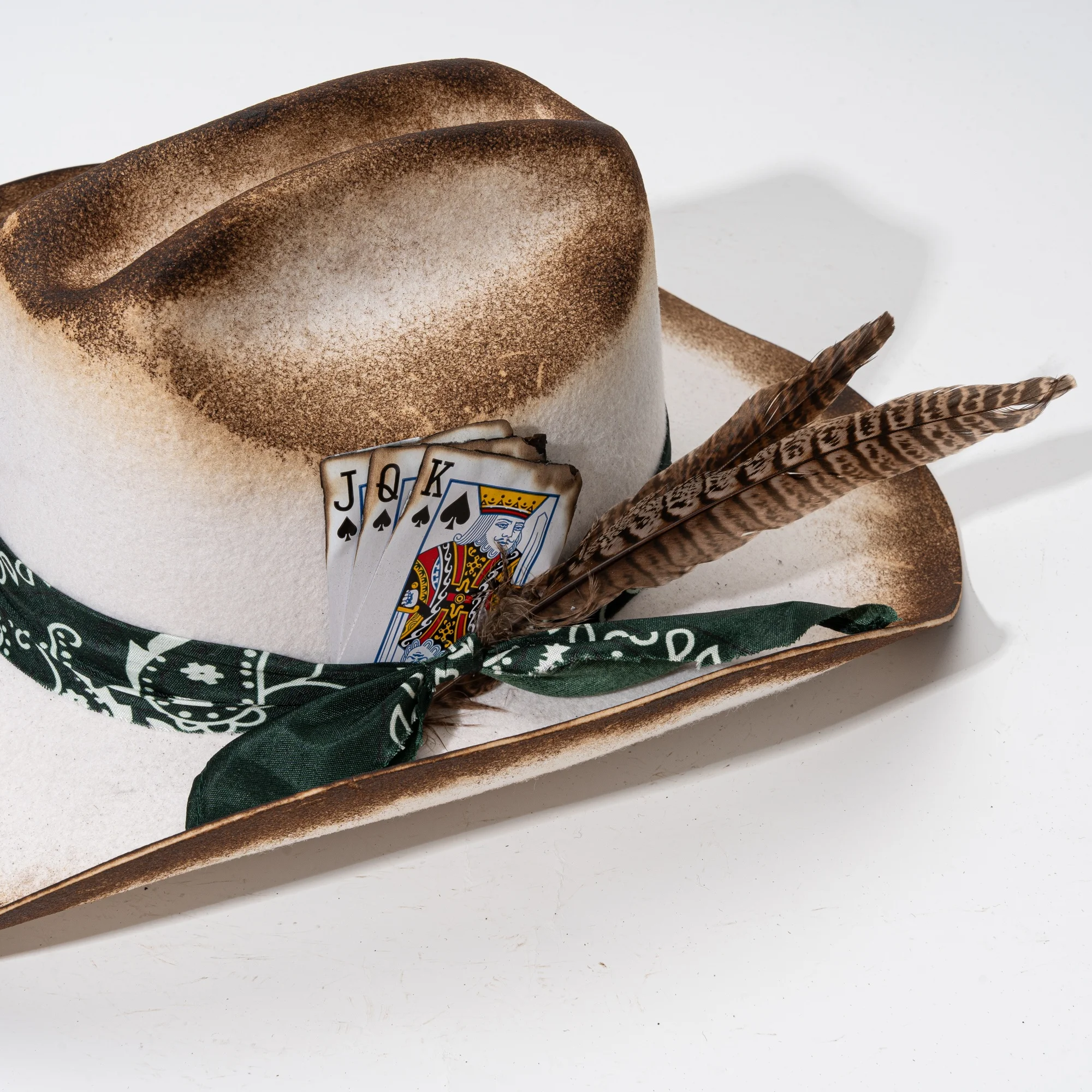Vintage wool fedora with multi colored feathers in the satin ribbon trim Love Birds” *custom order* . What a beautiful custom! We  main image 3