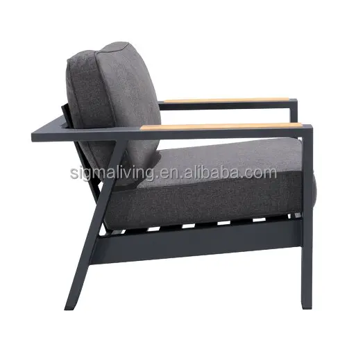 Outdoor chair  garden chair patio furniture new aluminum armchair with cushion