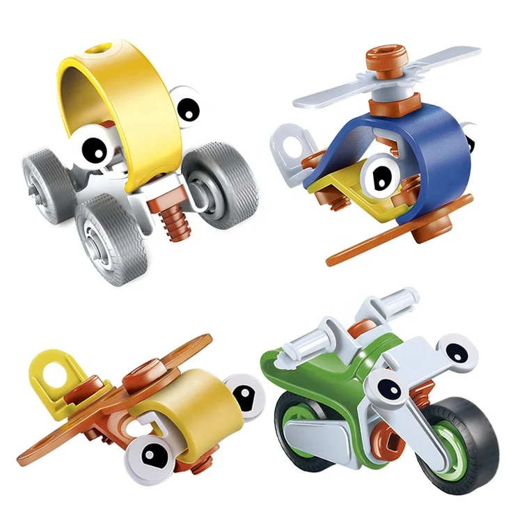 DIY модели автомобилей сборные игрушки мягкие пластиковые строительные блоки для детей