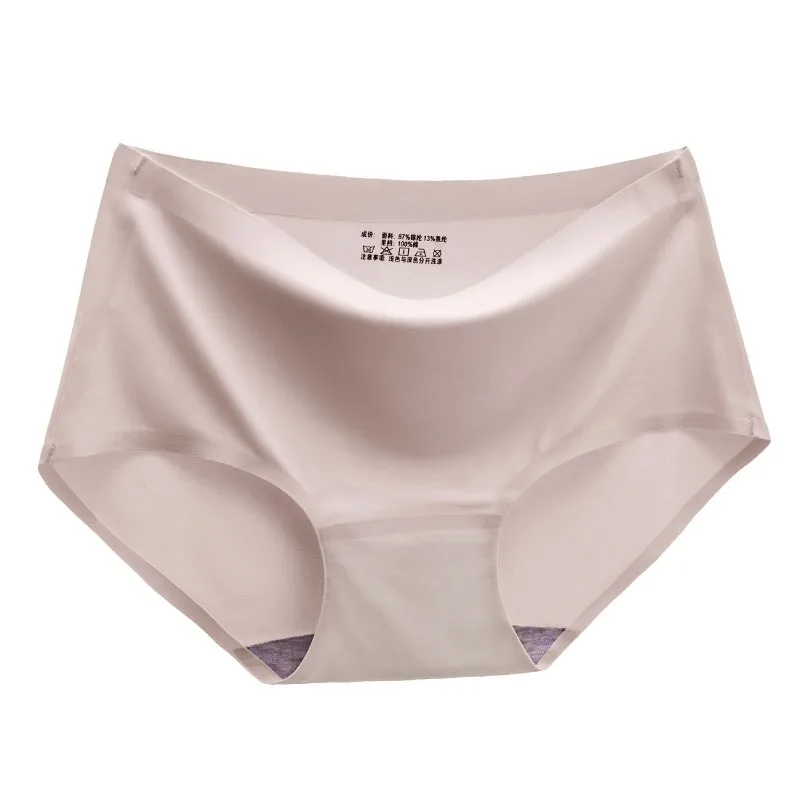 Fashion Women Ice Silk Panties One Piece Seamless Girls Clothing Underwear  Panty Briefs