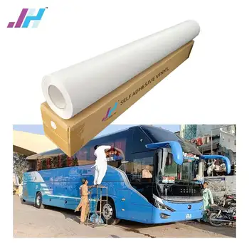 Self Adhesive Vinyl in Shanghai Transparent for Advertisement Printing 140g Roll Sheet Glossy Finish Transparent 90 Micron
