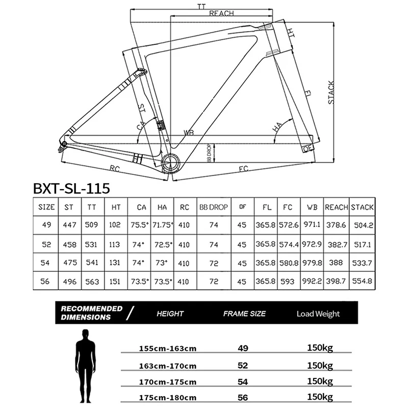 Bmc Granfondo Geometry Chart BXT Complete Carbon Road Bike Racing