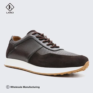 LANCI Odm Shoe Manufacturer New Fashion Shoes for Men Genuine Leather High Quality Casual Running Shoes