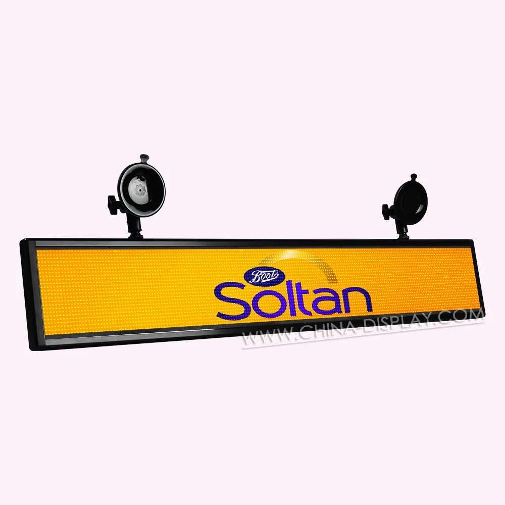 Rear Window Digital Color Emoticon Screen LED Sign Car Display for Advertising