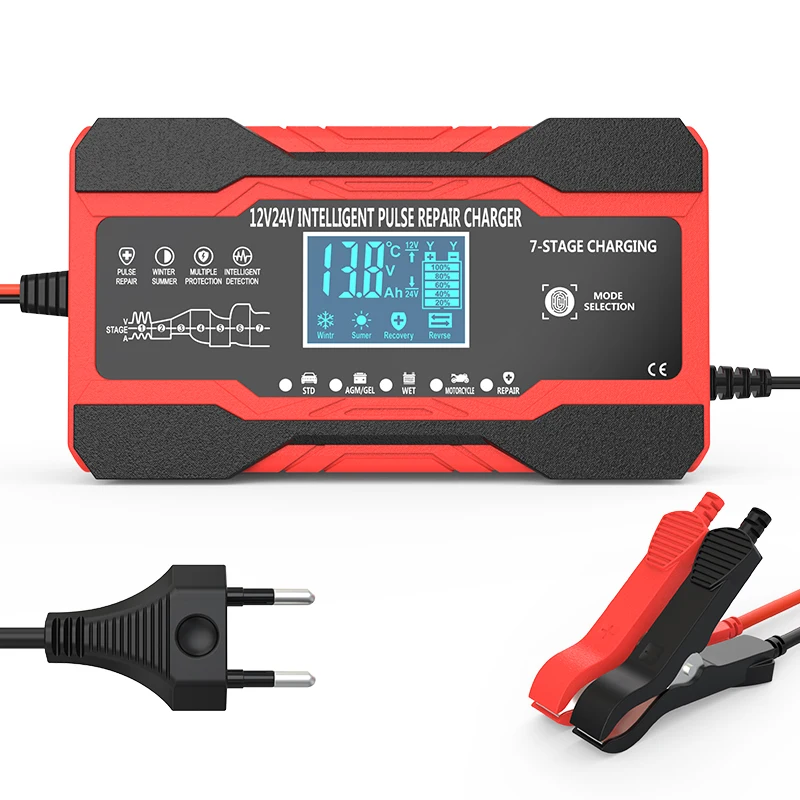 Chargeur batterie voiture Intelligent 12V/24V, réparation d