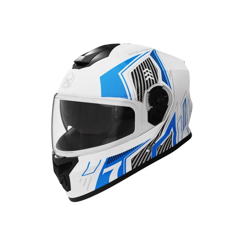 ABS Metrial Light Blue Motorcycle Helmet Custom Full Face Motorcycle Helmets