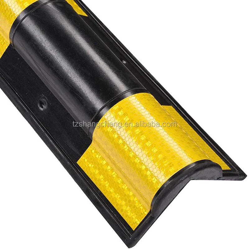Protections Murales Garage En Caoutchouc 80cm - Bandes Réfléchissantes Jaunes, Anti-Choc Pour Parkings