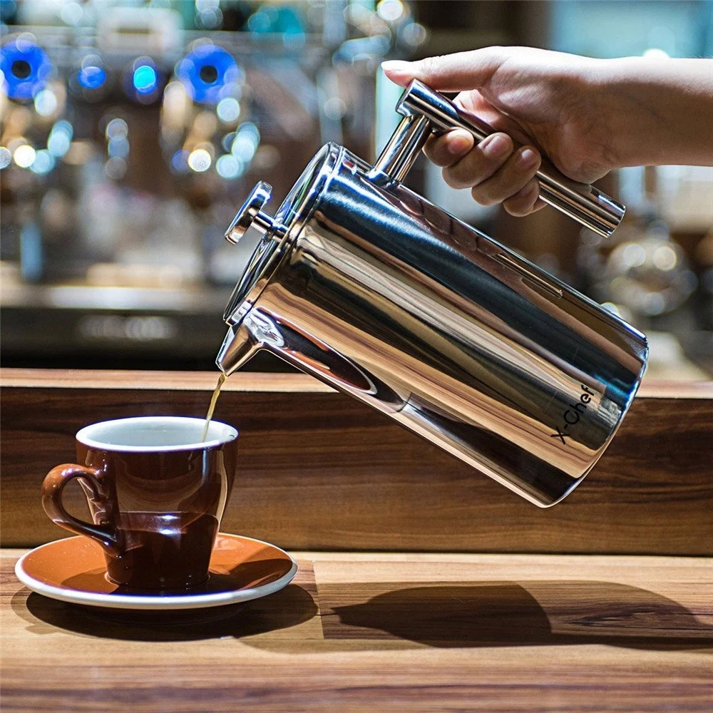 Double Wall Bodum Steel French Press Coffee Maker Double Wall