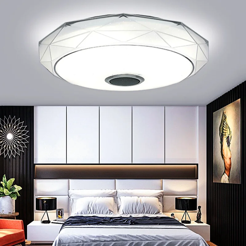 Modern Music Ceiling Light Led Colorful Smart Audio Ceiling Light Mobile Application Remote Control Ceiling Panel Light