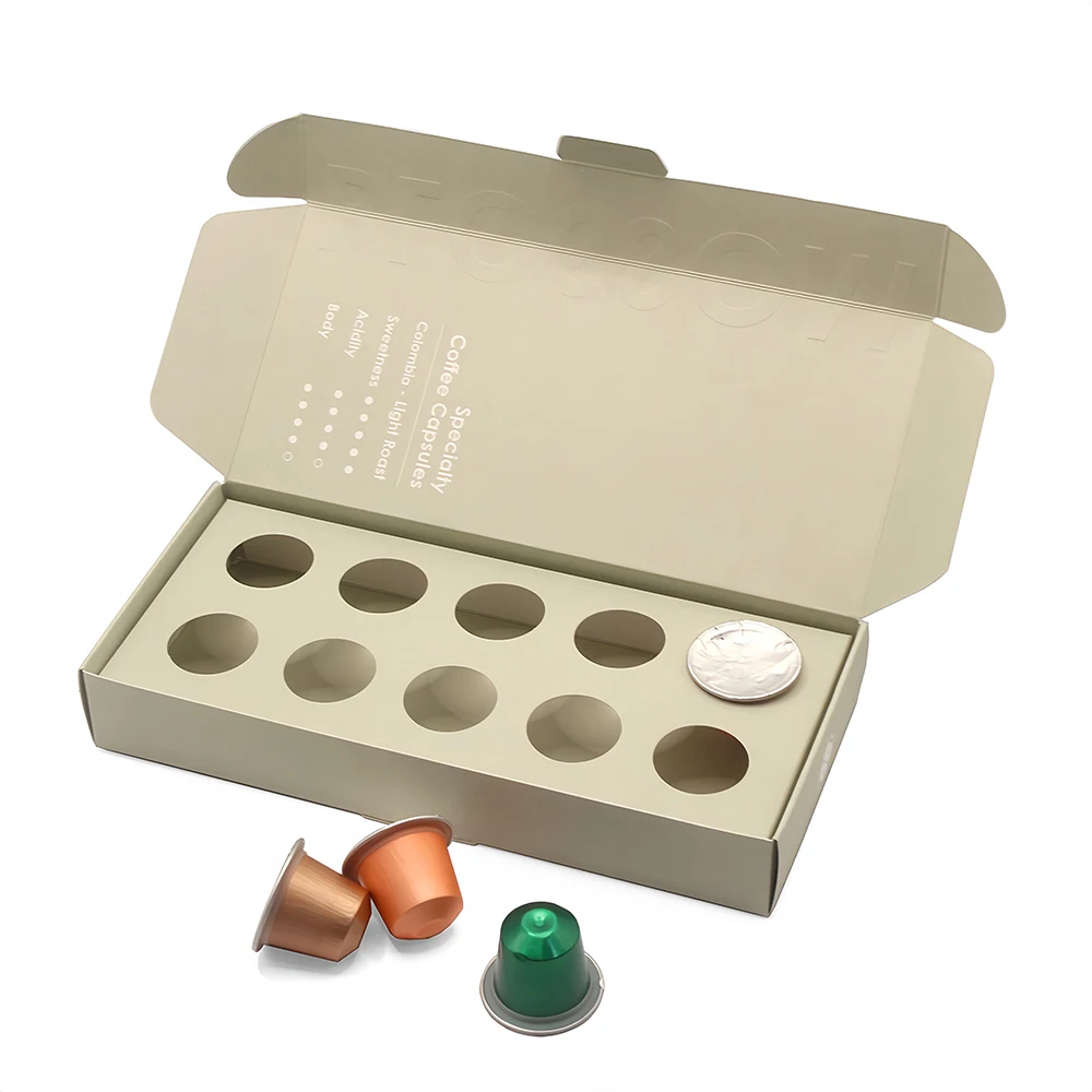 Custom Printing Paper Cardboard k Cup Kcup Pod Coffee Capsule Gift Box Packaging for Coffee Capsule