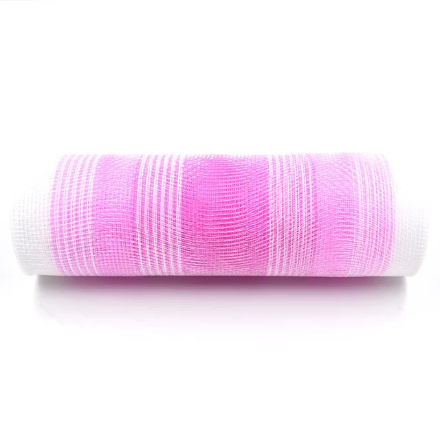 New Poly Deco Mesh 10 Inch Ribbon With Colorful Stripes Home Decor For