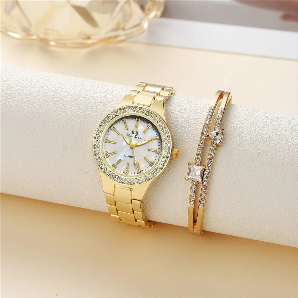 Luxury Crystal Women Dress Watch Fashion Rose Gold Quartz Watches Female  Stainless Steel Ladies Wristwatches YuSa128 No Box| Alibaba.com