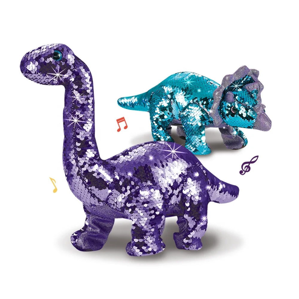 スパンコールトリケラトプスぬいぐるみリモコンぬいぐるみ