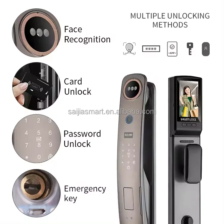 6way unlock smart door lock quality product