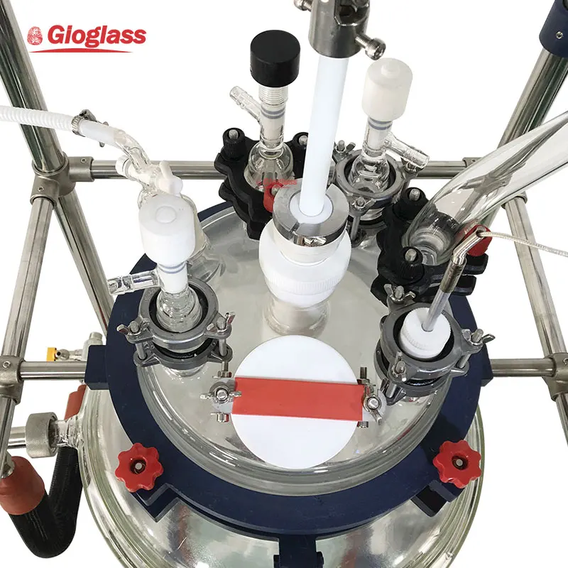 Fittings for Vessels Reactorss 10L Crystallization Jacketed Glass Reactor