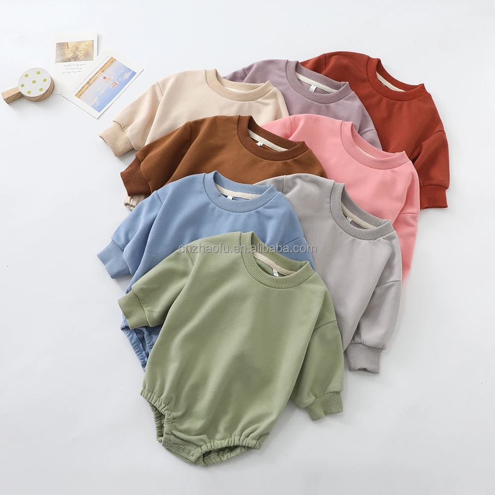 Oversized Baby Onesie Long Sleeve Blank Baby Rompers Winter Oversize Sweater Rompers Baby Bubble