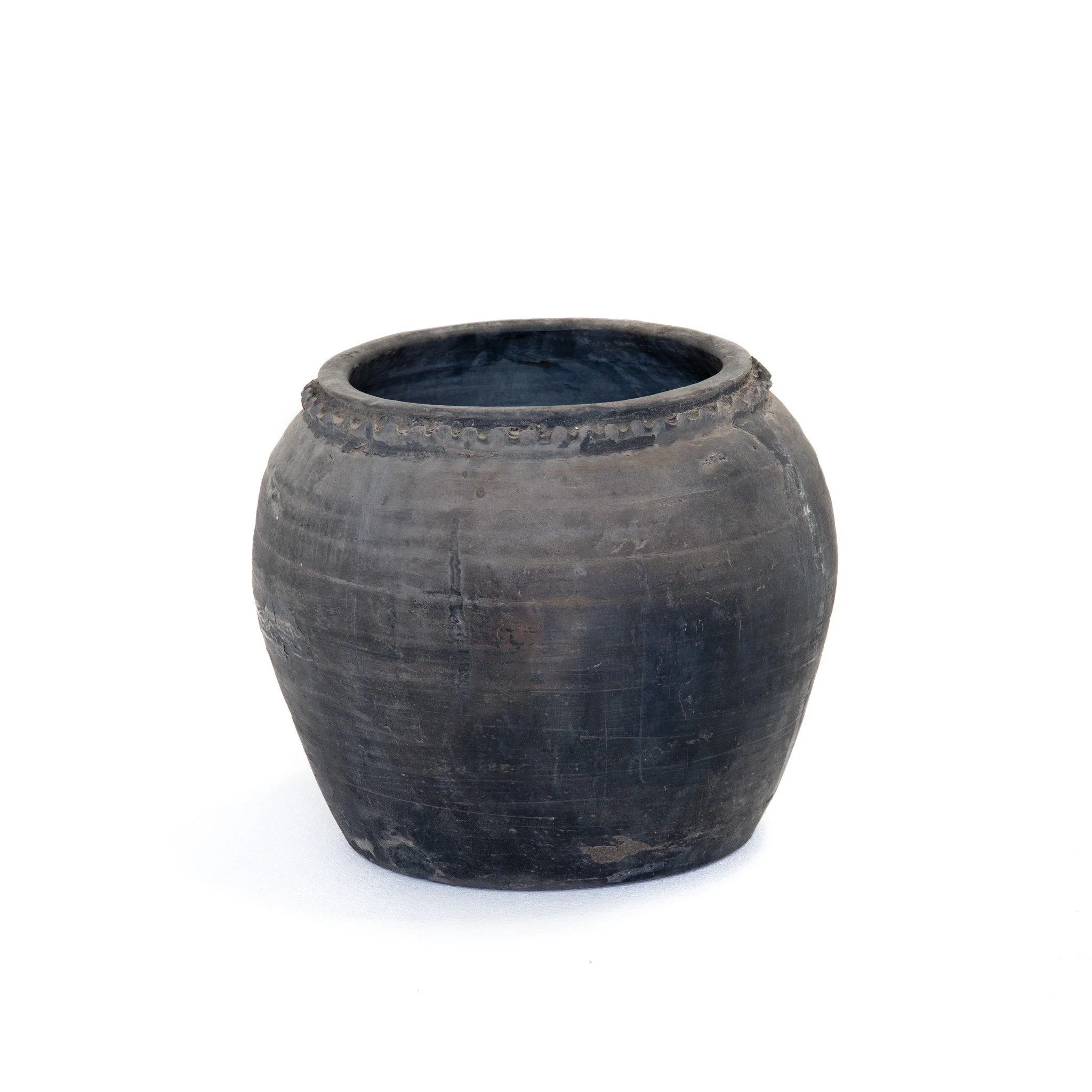 濃紺 陶器製細長い瓶 濃紺 陶器 花瓶 鶴と花模様 約30cm - メルカリ
