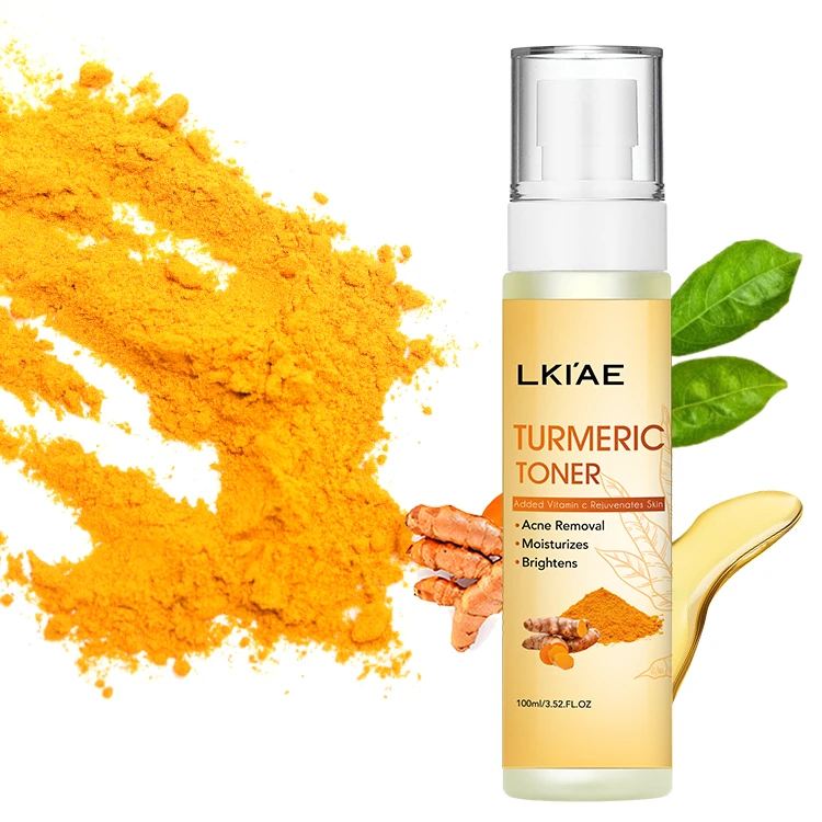 OEM ODM 100% Organic Vitamin C Nicotinamide Hyaluronic Acid Lightening Whitening Anti-Acne Moisturizing Turmeric Facial Toner