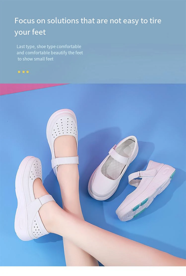 HOT Women's Nursing Shoes for Hospital Nurse White Shoes Casual Comfort Breathable Soft Bottom Flat Anti-slip Safety Work Shoes