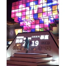 Wholesale Custom Led Illuminated Sign Logo Letters Heart Shaped Waterproof Multi Face Cube Led Display Screen