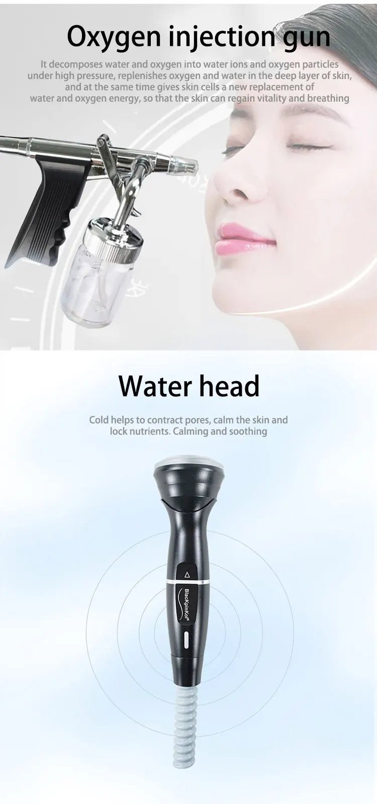Body Cleaning Instrument Hydrogen Ultrasonic Cleaning Body Facial Scrubber Deep Cleansing ...