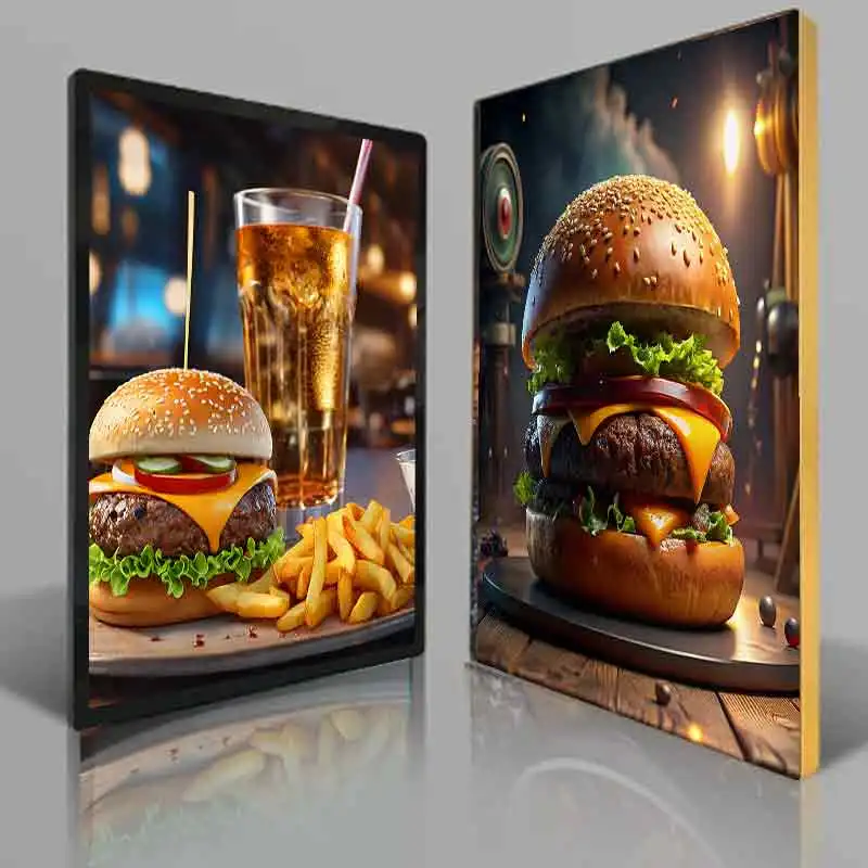 Fast Food Cafe Menu Board Display Illuminated Led Menu Backlit ...