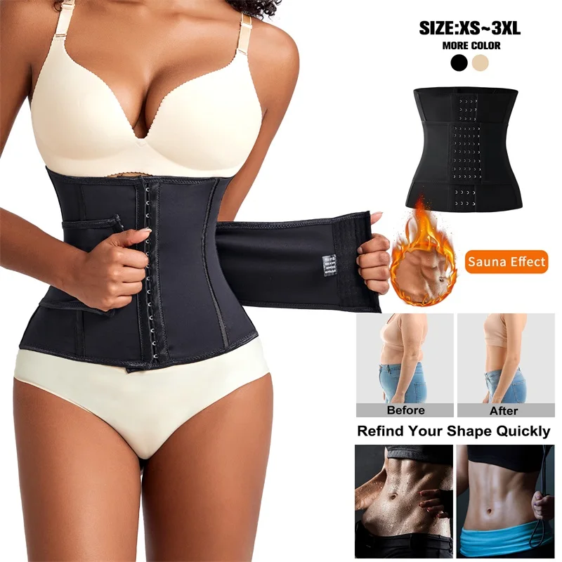 Custom Full Body Waist Cinchers Women Double Belt Trimmer Corset Enhance Waist Trainer Shaperwear Shaping Tummy Control Shaper factory